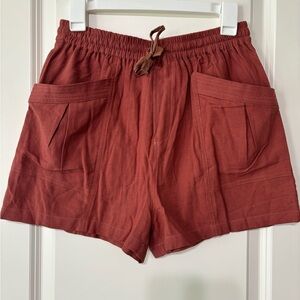 Very J High Waist Pull On Cargo Shorts Size Large 28 29 New